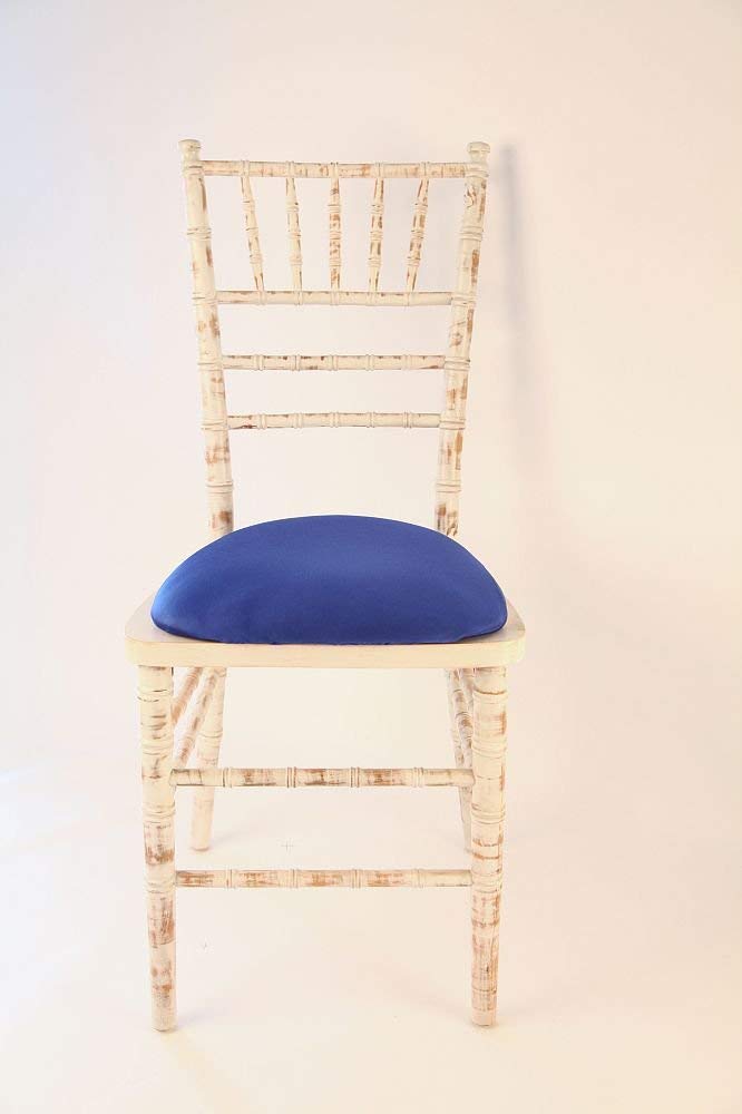 Spandex Lycra Seat Pad Cover With Elasticated Edge Wedding Event Decor Chair Dressing (Royal Blue)