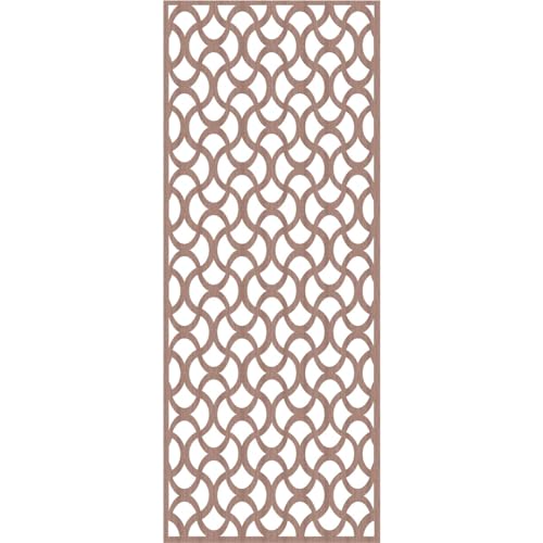 Image of Resort Decorative Pierced Fretwork Wood Wall Panels, 37 3 /8 inchW x 94 3 /8 inchH x 3 /8 inchT, Walnut