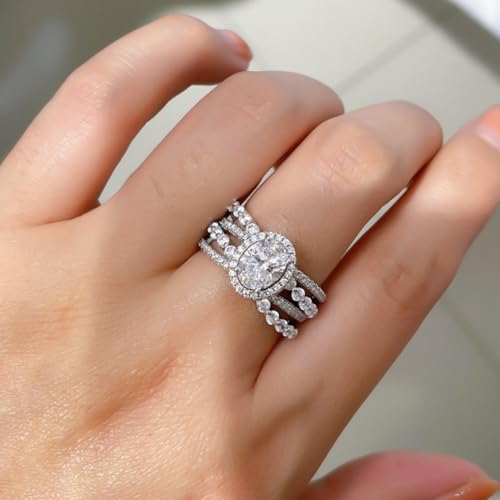 White Gold Plated Cubic Zirconia Statement Ring Personalized Accessory Ideal for Women's Daily Casual Wear Party Holiday Anniversary Love Jewelry Gift2
