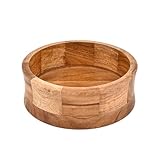 ARAMBH Premium Acacia Wood Serving Bowl – Large Salad Bowl for Fruits, Ensaladas, Rice, Dips & Snacks – Stylish Rustic Kitchen Décor (25,4 x 25,4 x 6,35 cm)