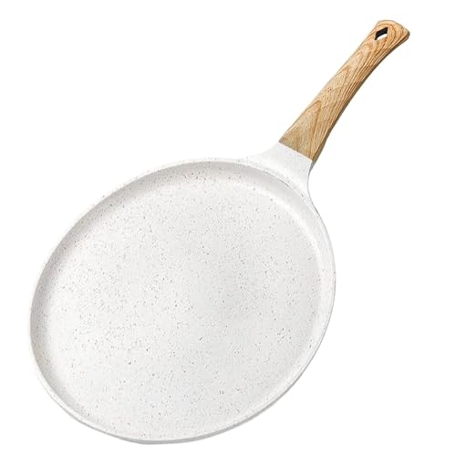 Crepe Pan Induction - Sartén antiadherente | Sartén plana para panqueques Tawa | Filete para freír crepes, placa portátil de inducción con revestimiento antiadherente para hornillos, placa de cocción