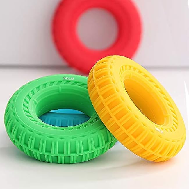 Grip Strengtheners, Forearm Ring Hand Exercisers, Silicone Squeezer Gripper, for Muscle Strengthening Training Tool (Color : Pack of 2, Size : 50LB) (Pack of 2 80LB)