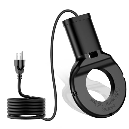 Tiflev Utility De-Icer Submergible Cast Aluminum Chicken Water Heater for Livestock Tank Heater Winter Bird Bath Heater (150W Black)