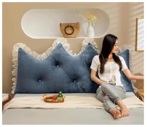 Oreiller de tête de lit complet 150cm bleu marine pour lit et canapé - 3