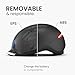 Overade Life Helmet for Bikes and e-Scooters, with Powerful Front/Rear Lighting - Flashing Function - One Size fits All (Ruby Red)
