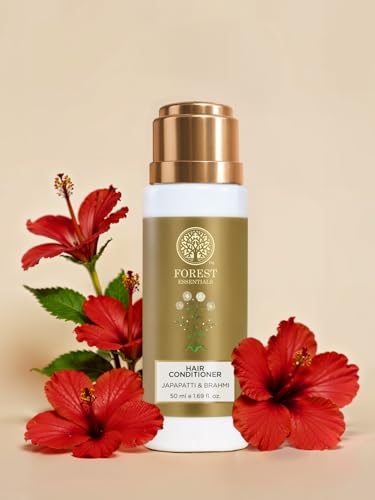 Image of Forest Essentials Hair Conditioner Japapatti & Brahmi | Ayurvedic Hair Conditioner | Nourishing Natural Conditioner for Dry, Frizzy & Chemically Treated Hair | For Women & Men | Travel Size
