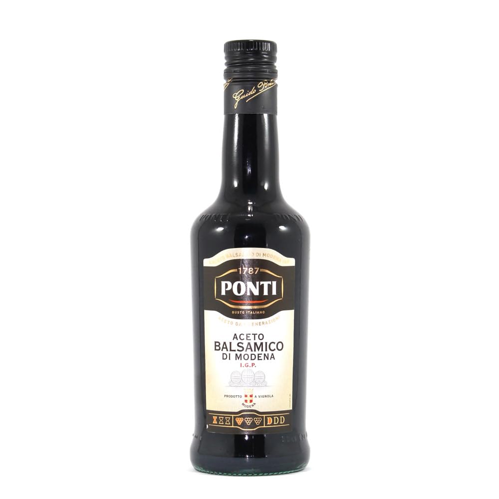 Italian Gourmet Aceto Balsamico di Modena IGP, Essig würzig fein 12 x 500ml | Condimento agrodolce per insalate e marinature; aromatisch zu Käse, Gemüse und, Gesamtnettogewicht 6 L + Kostenlos Polpa 400g