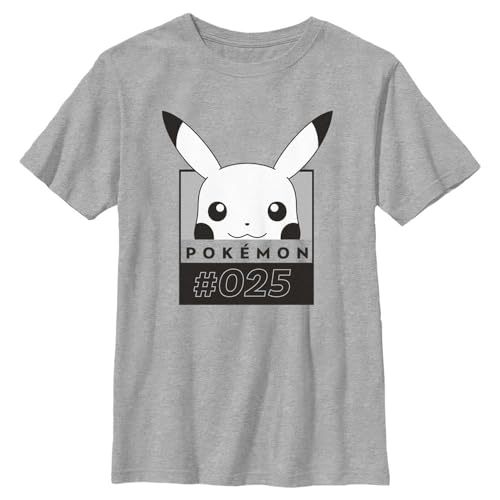 Pokémon Kids' Pokemon Pikachu Face 025 Boys Short Sleeve Tee Shirt