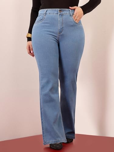 Image of Miss Chase A+ Women's Bootcut High Rise Regular Stretchable Denim Jeans