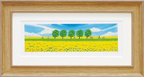 Amazon Co Jp 絵画 壁掛け くりのき はるみ 菜の花畑4 自転車レース M 絵画 壁飾り リビング 玄関 インテリア ホーム キッチン