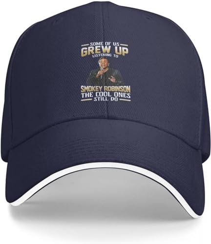 Photo de Casquette de Baseball Hip hop Certains d'entre Nous Ont grandi en écoutant de la Musique Smokey Robinson The Cool Ones Still Do Casquette de Baseball Chapeau de créateur Chapeau Homme Femme