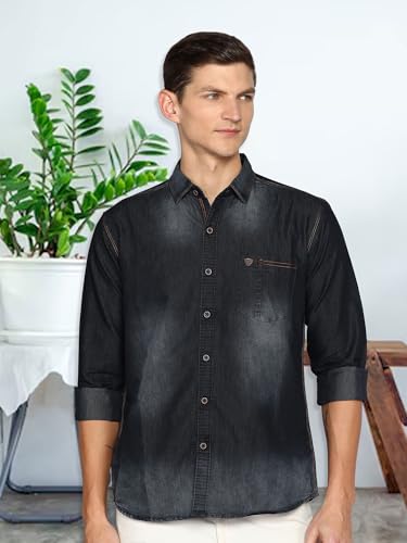 Image of Kuons Avenue Men's Denim Casual Shirt | Denim Shirt for Men
