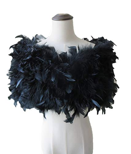 Women Real Ostrich Feather Cape Shawl For Bridal Winter Wedding Party Fluffy2