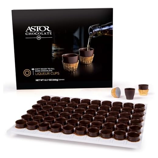 Astor Chocolate Liqueur Cups, 60 Dark Chocolate Ready to Fill Cups, Chocolate Shot Glasses, Mini Dessert Shells, Perfect For Easter Gifting, Hostess Gifts, Party Planning, Catering Products, Liquor Accessories, Table Decor