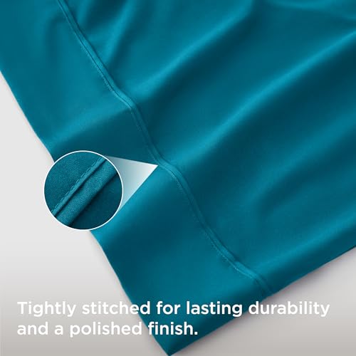 Bedsure Queen Pillow Cases Set of 2 - Teal Brushed Microfiber Pillowcase 2 Pack, Super Soft and Cozy Pillow Case Covers with Envelope Closure, Wrinkle, Fade and Stain Resistant, 20x30 Inches