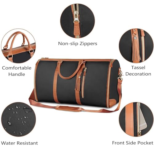Jfxgjuv Emmafy Travelsmart Garment Bag, Emmafy Travelsmart Carry On Bag, Luux Travel Bag Foldable Clothing Bag Convertible Garment Duffel Bag for Travel3