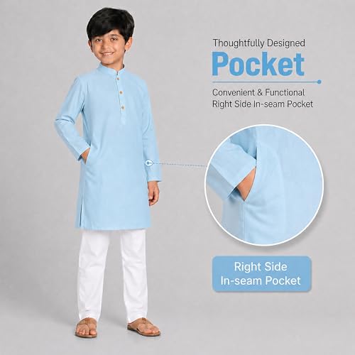 Image of Chandrakala Kids Kurta Set for Boys Indian Ethnic Wear (KK117-P)