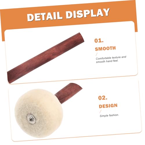 Baquetas Hemoton de madera y fieltro para adultos, 2 piezas, calidad de sonido mejorada miniatura 5