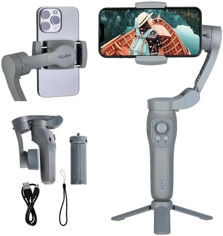Rollei Steady Butler Mobile 3 SE Stabilisateur Smartphone 3 Axes,...