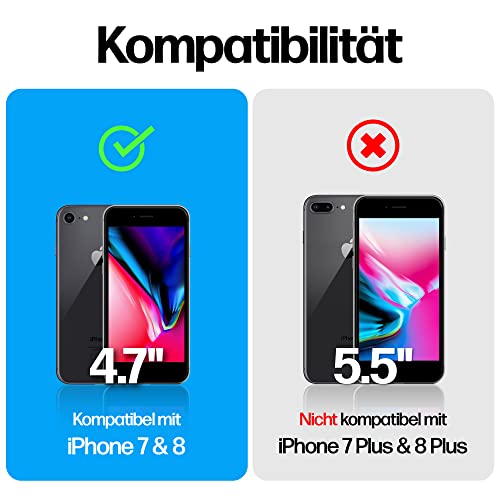 Power Theory Panzerglas für iPhone 8 und iPhone 7 Displayschutzfolie