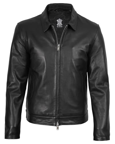 Image of Decrum Mens Leather Jacket - Real Lambskin Vintage Style Leather Jackets for Men