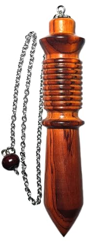 Péndulo de madera fabricado en madera exótica, Altura 9 cm. Diámetro 2 Peso 17g. EGIPCIO MESTRE