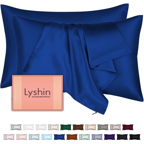 Mulberry Silk Pillow Cases 2 Pack Queen Size 20x30 Inches with Hidden Zipper, Ultra Smooth and Soft Breathable Cooling Silk Satin Pillowcase Set of 2, Better for Hair and Skin, Gifts for Women Men