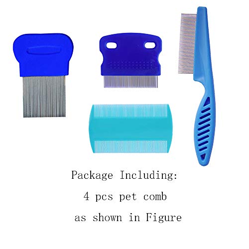 4 Pcs Pet Comb with High Strength Teeth Durable Pet Tear Stain Remover Combs, Pet Dog Cat Grooming Comb Set Effective… - Image 6