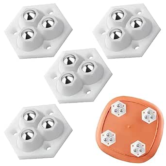 16 PCS Mini Caster Wheels For Small Appliances,DanziX 360°Rotation Universal Wheel Stainless Steel Rollers Universal Wheel