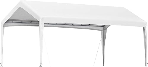 Miniatura 7 de RoamRider Cubierta de repuesto para cochera de 10 x 20 pies, cubierta de cochera, resistente a los rayos UV, impermeable, con bolas elásticas para