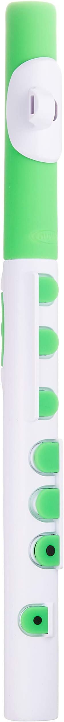 Nuvo Toot Beginner Flute for Kids – White/Green, Lightweight Waterproof Recorder-to-Flute Transition