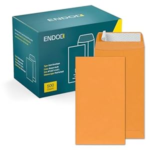 ENDOCA Münzumschläge Braun, selbstklebend, 500 Stück