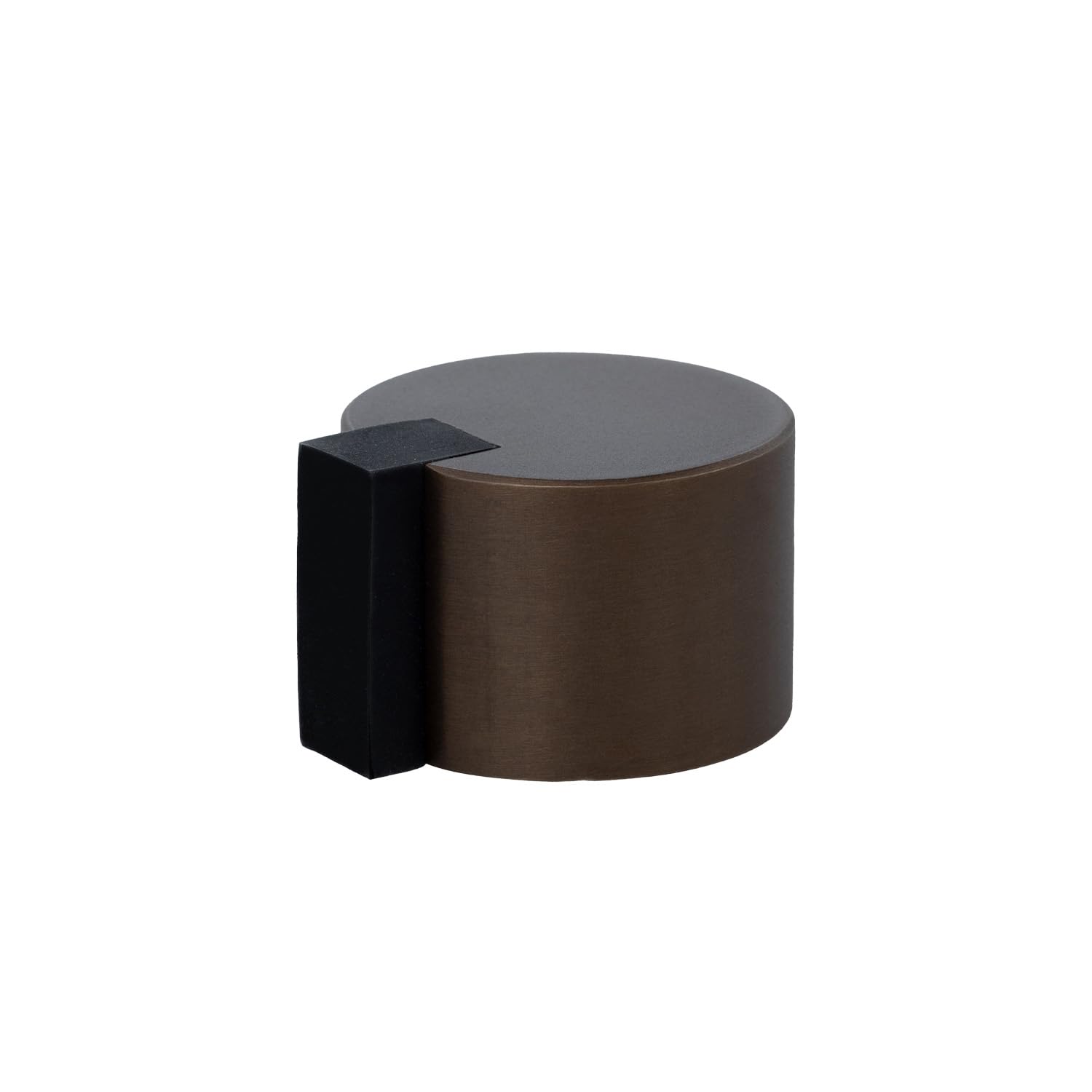 Evi Herrajes Rustic Brass - Black Rubber Evi Door Stoppers | Rustic Brass Door Stop - Adhesive Fastening - Black Protector Rubber - 28X20mm Door Stopper