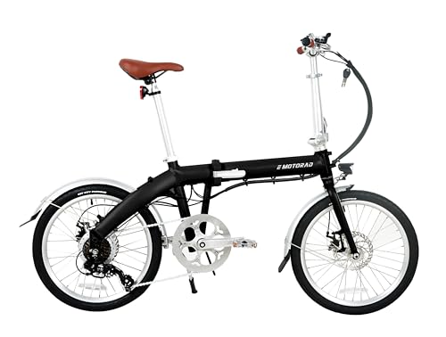 18% off - Emotorad 電動自転車 20inch折りたたみ 電動アシスト自転車 electric bicycle 電動バイク 免許不要 10Ah大容量バッテリー 250Wモーター 7段変速 LCDディスプレイ ディスクブレーキ 通勤 通学 買い物向け おしゃれ コンパクト 軽量 17.5kg ヨロパーデザイン フルアルミボディ (ブラック)