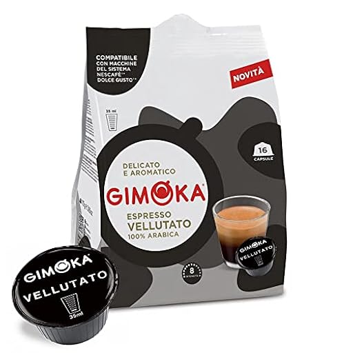 Gimoka - Compatible con Nescafé - Dolce Gusto - 64 cápsulas - Sabor aterciopelado - Intensidad 13 - Fabricado en Italia - 100% arábica - Paquetes de 16 cápsulas | Ya disponible en tu tienda friki favorita! En mundofriki.es!