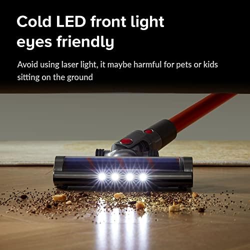 AIRBOT Cordless Vacuum Cleaner, Stick Vacuum with 27Kpa Powerful Suction, 250W Brushless Motor, Up to 45mins Runtime, LED Display, Lightweight Handheld Vacuum for Hard Floor Carpet (Hypersonics Pro)