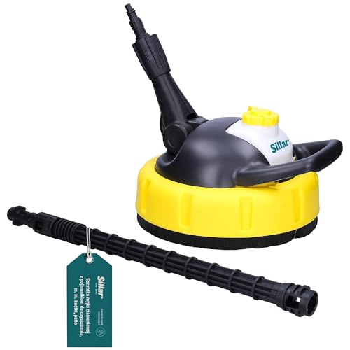 Sillar Cepillo Rotativo de Alta Presión para Hidrolimpiadora | Limpieza Rápida de Terrazas | con Recipiente para Fluidos | Reemplazo para Kärcher K2 K3 K4 K5 K6 K7, Lavor, Parkside