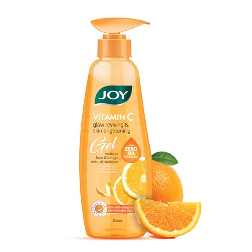 Image of Joy Vitamin C Gel | Glow Reviving & Skin Brightening Gel | With Orange Peel extract, Alpha-arbutin, Anti Tan, Sun Protection, Skin Moisturizer for Face & Body, No Parabens | For All Skin Types 300 ml