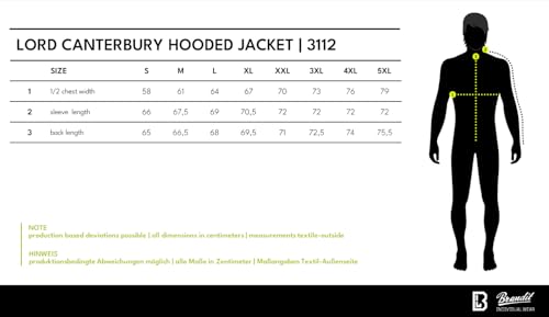 Brandit Hooded Canterbury Jacke, schwarz, Gr. M