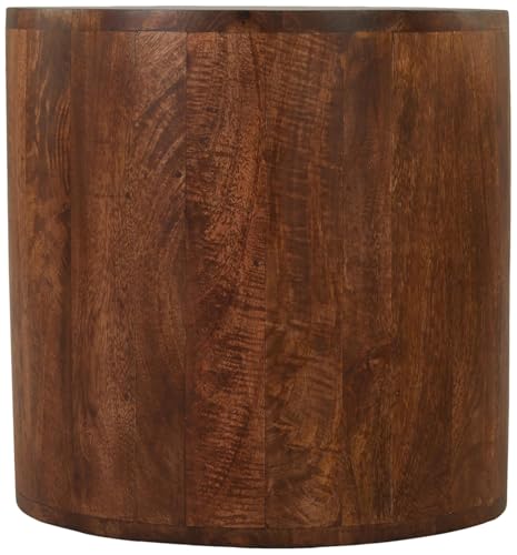 Image of Amazon Brand - Solimo Botein Durable Round Wooden Coffee Table for Home (Sheesham Wood with Natural Finish)
