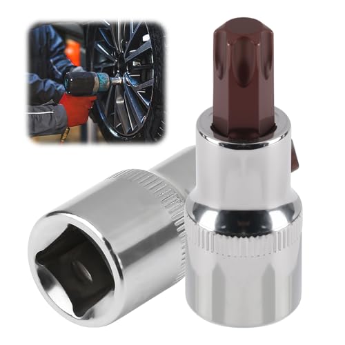 T55 Torx Bit Socket Set, 2PCS 60mm 1/2 Drive x T55 Star Bit Socket Extra Long Torx Driver Socket Heavy-Duty S2 Alloy Steel Allen Key Socket for Ratchet Wrench Slide Bar Auto Repair and DIY 7 T55 Torx Bit Socket Set, 2PCS 60mm 1/2 Drive x T55 Star Bit Socket Extra Long Torx Driver Socket Heavy-Duty S2 Alloy Steel Allen Key Socket for Ratchet Wrench Slide Bar Auto Repair and DIY - Image 7