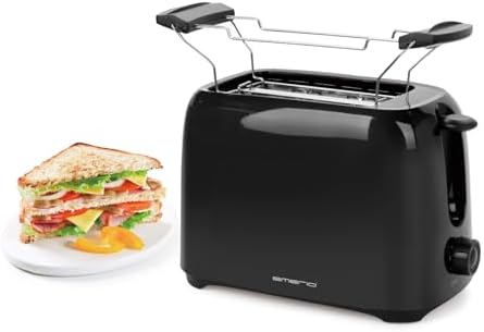 Bild 6 - Emerio Toaster für 2 Toastscheiben mit herausnehmbarer Krümelschublade + Unterbrechungstaste + 6 einstellbare Bräunungsstufen + Brötchenaufsatz + Kabelaufwicklung | BPA frei | 700W | TO-128676.3