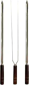 Kit 3 Espetos Artesanais Inox P/Churrasco