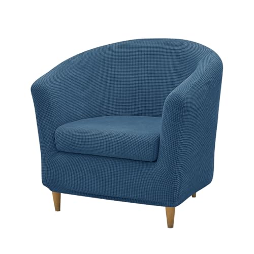 Meigeh Funda de Sillón Chesterfield Tullsta Funda de Sofa 1 Plaza Cubre Sillón Club Elástica Azul Zafiro
