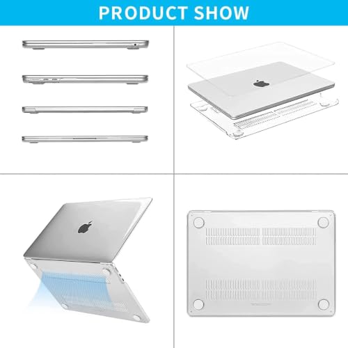 Image of Meyaar Compatible with MacBook Neo Case 13 Inch A3404 with A18 Pro Chip 2026, Transparent Hard Shell Plastic Snap-On Protective Cover (Crystal Clear, for MacBook Neo 13 inch (A3404))