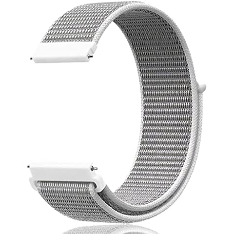 XYTYJQ Adjustable Nylon Sport Watch Bands with Hook and Loop Fastener, No tools required, Quick Release Watch Straps Band Width 16mm 18mm 20mm 22mm（Sea shells 16mm Cover