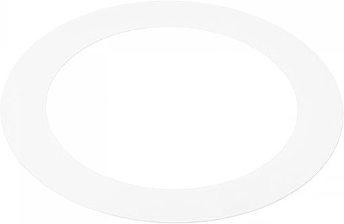 PATIKIL Anillo de adorno de luz de 1.4 pulgadas de diámetro exterior, anillo de Goof blanco mate, cubierta de luz circular para techo de pared