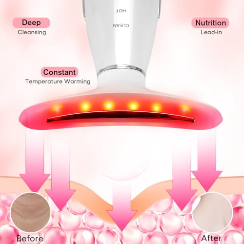 LATME Facial Massager,Neck Face Massager Tool,3 Mode Massage with Heat,Portable Beauty Instrument
