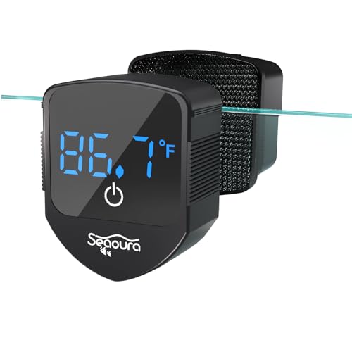 SEAOURA Aquarium Magnetic Glass Cleaner with Aquariums Thermometer Digital, 2 in 1 Fish Tank Cleaner, Fish Mini Thermometer Magnets Brush only for Glass Tank, Floating Cleaning Tool for 1-30 Gallons - Image 7