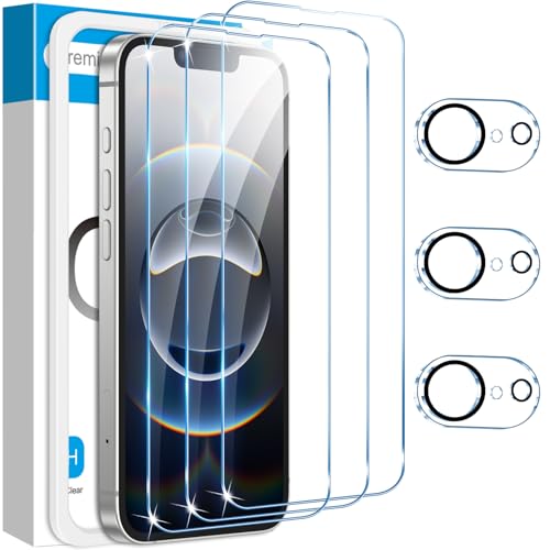 Fotbor otbor 3Pack iPhone 16e / 17e 6.1 inch Screen Protector with 3Pack Camera Lens Protector 9H+ Tempered Glass Easy Installation Kit Case Friendly